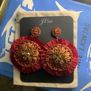 JCrew raffia earrings, brand new